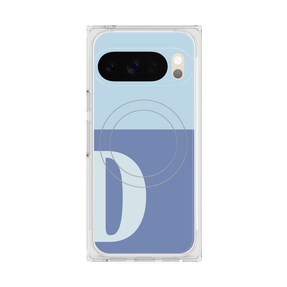 Premium Square Case with Pixelsnap［ Original - initial two tone - D blue ］