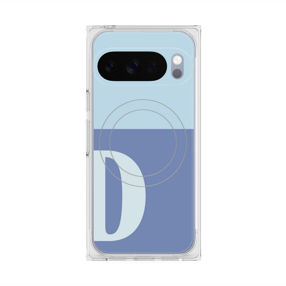 Premium Square Case with Pixelsnap［ Original - initial two tone - D blue ］