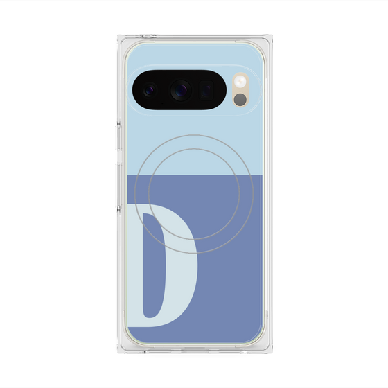 Premium Square Case with Pixelsnap［ Original - initial two tone - D blue ］