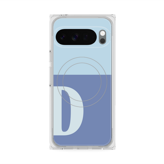 Premium Square Case with Pixelsnap［ Original - initial two tone - D blue ］