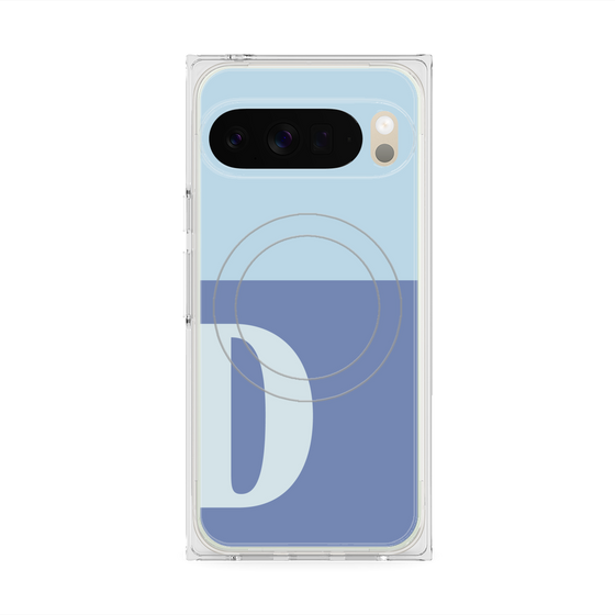 Premium Square Case with Pixelsnap［ Original - initial two tone - D blue ］