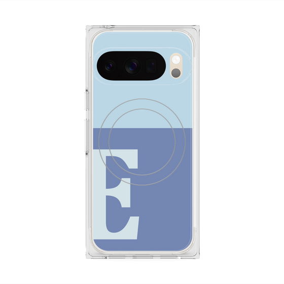 Premium Square Case with Pixelsnap［ Original - initial two tone - E blue ］