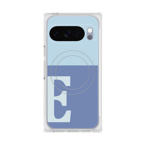 Premium Square Case with Pixelsnap［ Original - initial two tone - E blue ］