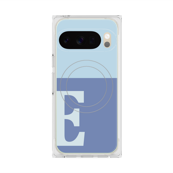 Premium Square Case with Pixelsnap［ Original - initial two tone - E blue ］