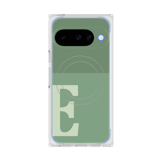 Premium Square Case with Pixelsnap［ Original - initial two tone - E green ］