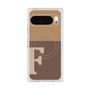 Premium Square Case with Pixelsnap［ Original - initial two tone - F brown ］