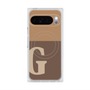 Premium Square Case with Pixelsnap［ Original - initial two tone - G brown ］