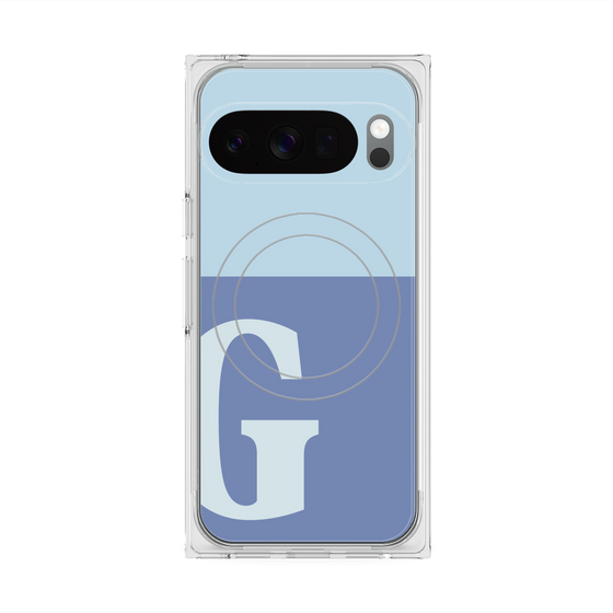 Premium Square Case with Pixelsnap［ Original - initial two tone - G blue ］