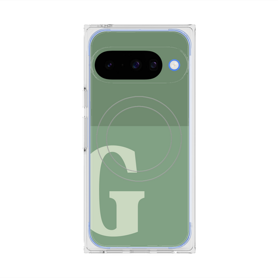 Premium Square Case with Pixelsnap［ Original - initial two tone - G green ］