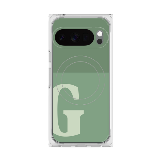 Premium Square Case with Pixelsnap［ Original - initial two tone - G green ］