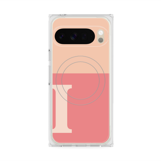 Premium Square Case with Pixelsnap［ Original - initial two tone - I pink ］