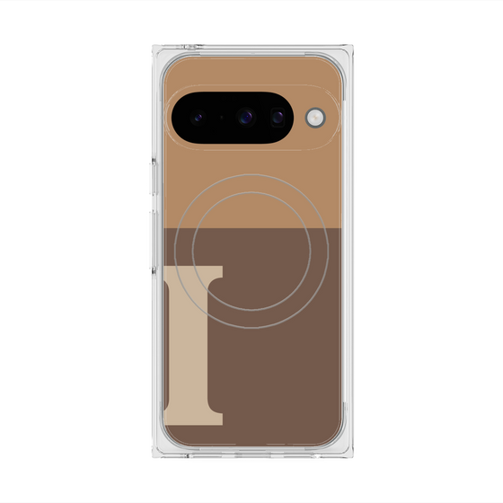 Premium Square Case with Pixelsnap［ Original - initial two tone - I brown ］