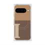 Premium Square Case with Pixelsnap［ Original - initial two tone - I brown ］