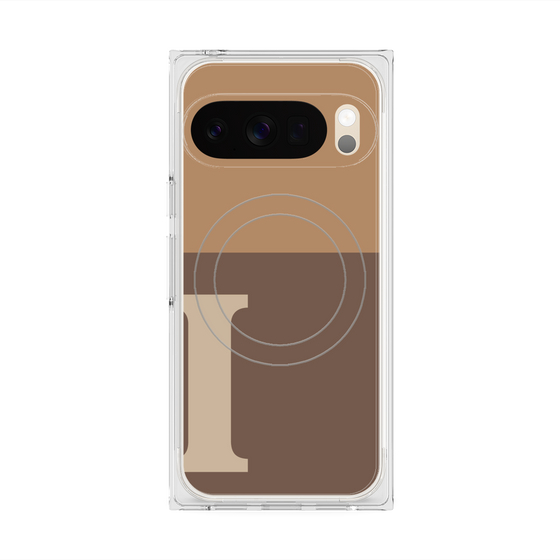 Premium Square Case with Pixelsnap［ Original - initial two tone - I brown ］
