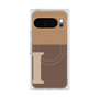 Premium Square Case with Pixelsnap［ Original - initial two tone - I brown ］