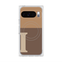 Premium Square Case with Pixelsnap［ Original - initial two tone - I brown ］
