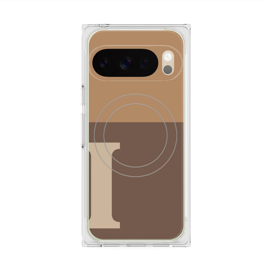 Premium Square Case with Pixelsnap［ Original - initial two tone - I brown ］