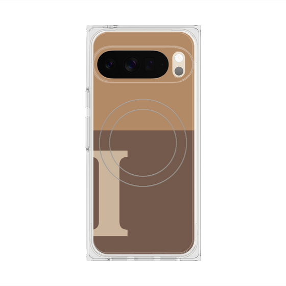 Premium Square Case with Pixelsnap［ Original - initial two tone - I brown ］