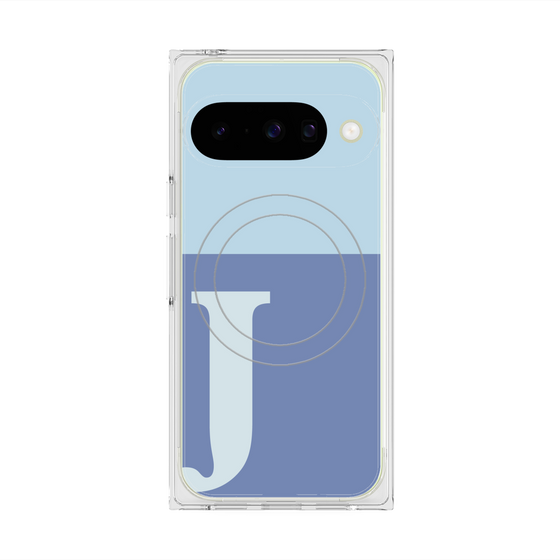 Premium Square Case with Pixelsnap［ Original - initial two tone - J blue ］