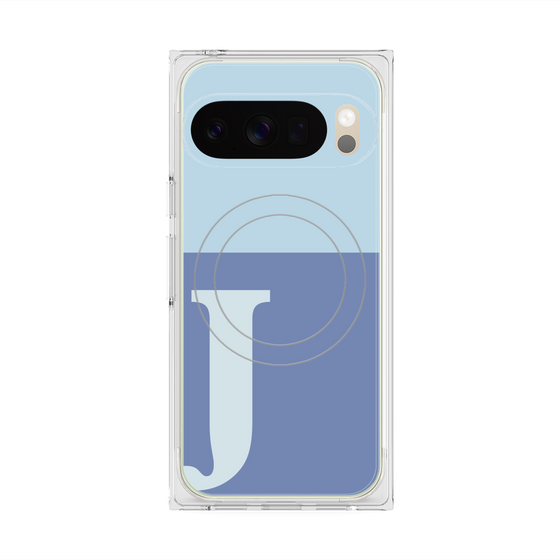 Premium Square Case with Pixelsnap［ Original - initial two tone - J blue ］