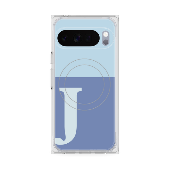 Premium Square Case with Pixelsnap［ Original - initial two tone - J blue ］