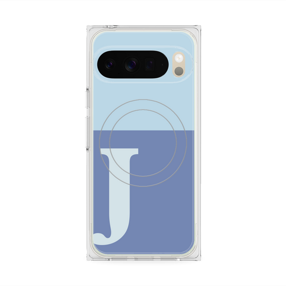Premium Square Case with Pixelsnap［ Original - initial two tone - J blue ］