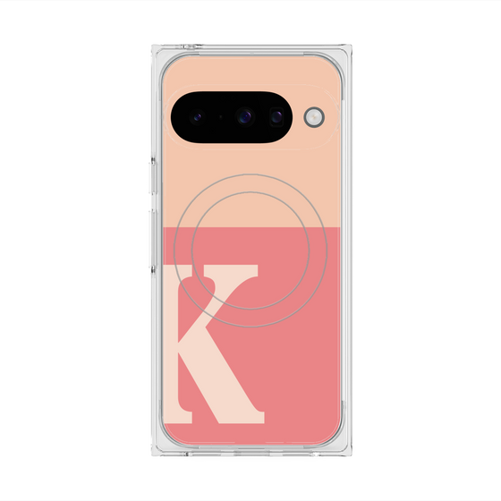 Premium Square Case with Pixelsnap［ Original - initial two tone - K pink ］