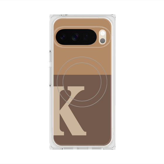 Premium Square Case with Pixelsnap［ Original - initial two tone - K brown ］