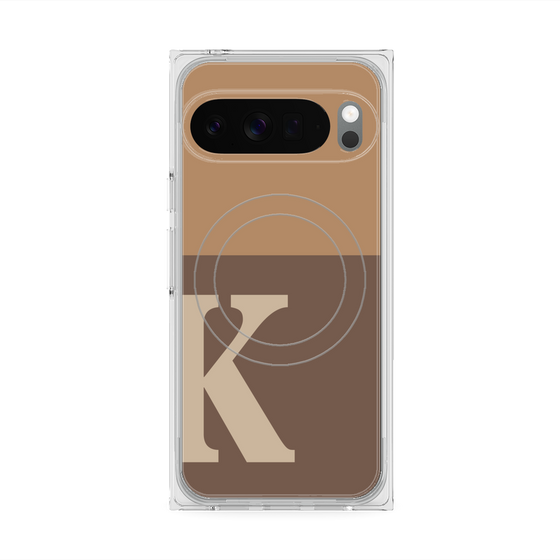 Premium Square Case with Pixelsnap［ Original - initial two tone - K brown ］