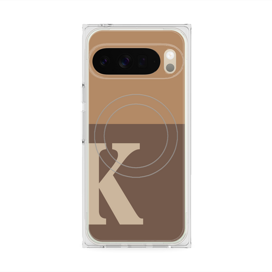 Premium Square Case with Pixelsnap［ Original - initial two tone - K brown ］