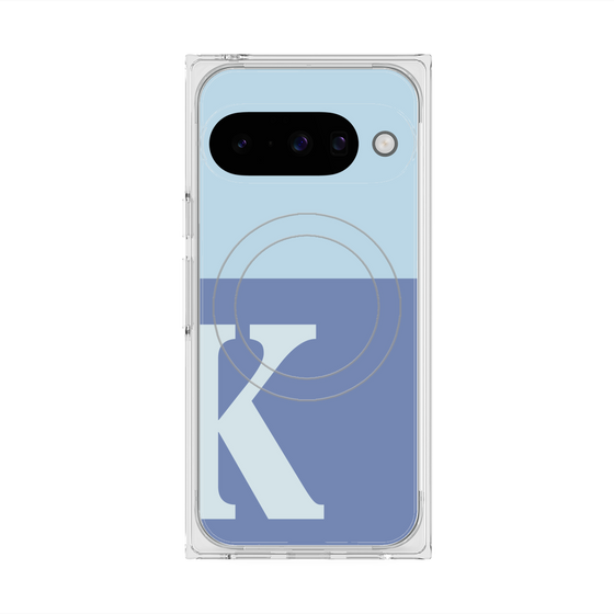 Premium Square Case with Pixelsnap［ Original - initial two tone - K blue ］