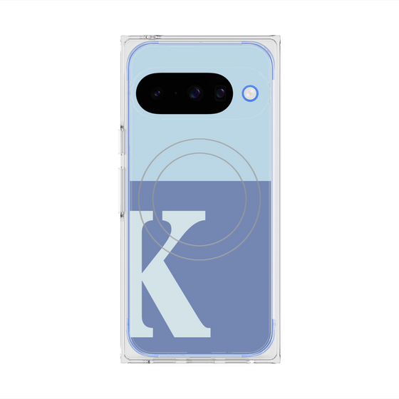 Premium Square Case with Pixelsnap［ Original - initial two tone - K blue ］