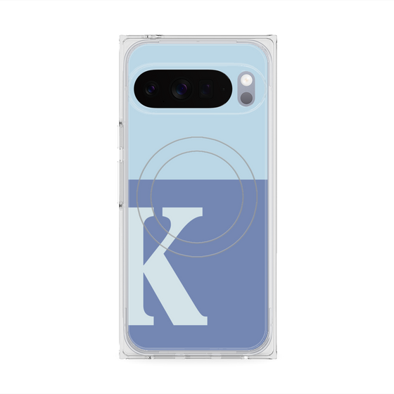 Premium Square Case with Pixelsnap［ Original - initial two tone - K blue ］