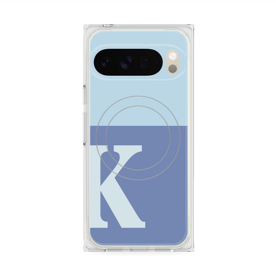 Premium Square Case with Pixelsnap［ Original - initial two tone - K blue ］
