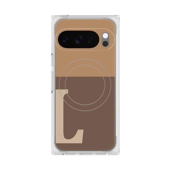 Premium Square Case with Pixelsnap［ Original - initial two tone - L brown ］