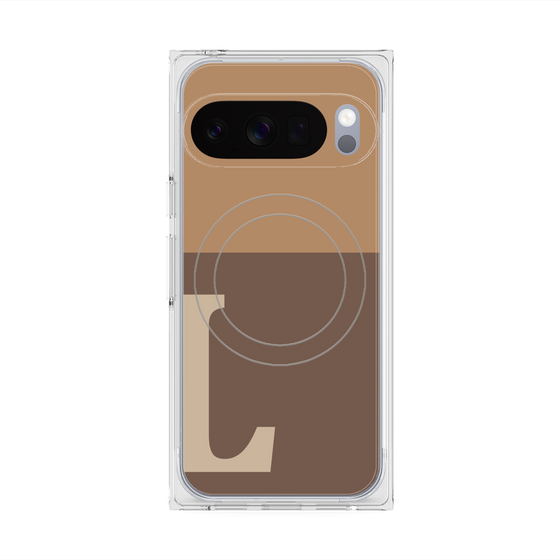 Premium Square Case with Pixelsnap［ Original - initial two tone - L brown ］
