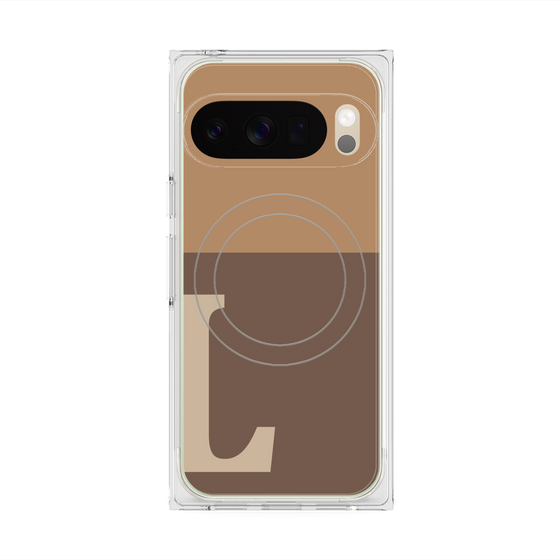 Premium Square Case with Pixelsnap［ Original - initial two tone - L brown ］