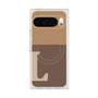 Premium Square Case with Pixelsnap［ Original - initial two tone - L brown ］