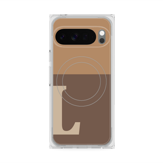 Premium Square Case with Pixelsnap［ Original - initial two tone - L brown ］