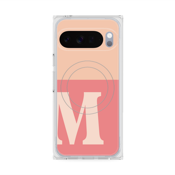 Premium Square Case with Pixelsnap［ Original - initial two tone - M pink ］