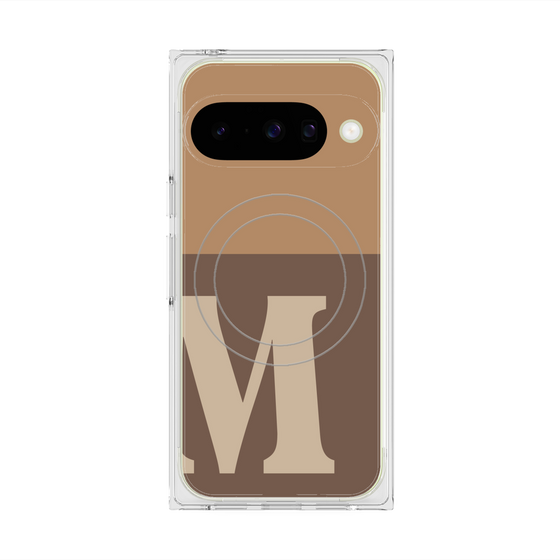 Premium Square Case with Pixelsnap［ Original - initial two tone - M brown ］
