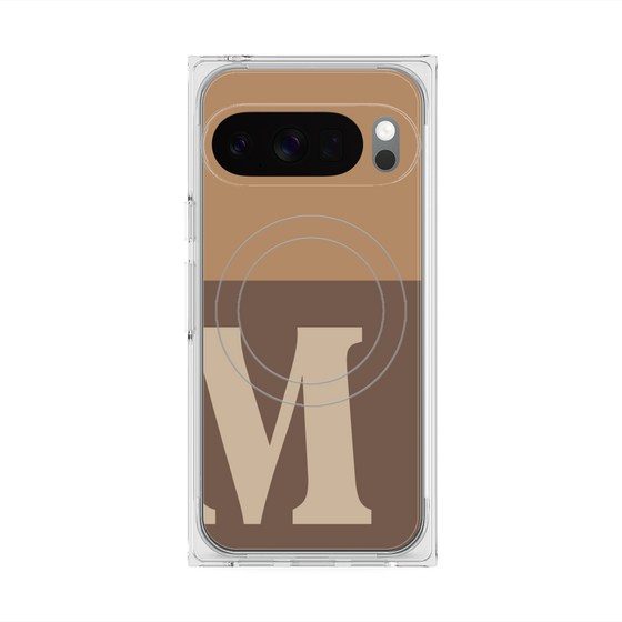Premium Square Case with Pixelsnap［ Original - initial two tone - M brown ］
