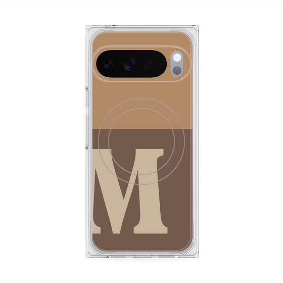 Premium Square Case with Pixelsnap［ Original - initial two tone - M brown ］
