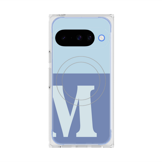 Premium Square Case with Pixelsnap［ Original - initial two tone - M blue ］