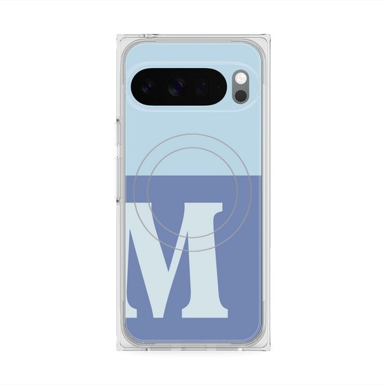Premium Square Case with Pixelsnap［ Original - initial two tone - M blue ］
