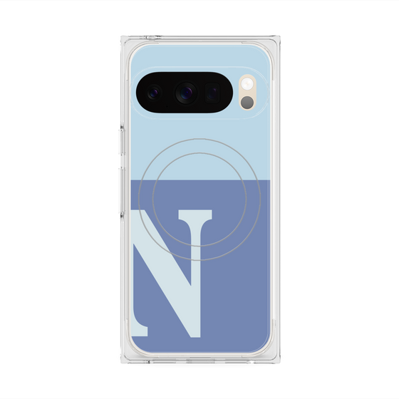 Premium Square Case with Pixelsnap［ Original - initial two tone - N blue ］