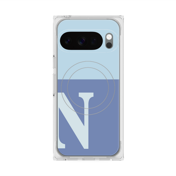 Premium Square Case with Pixelsnap［ Original - initial two tone - N blue ］