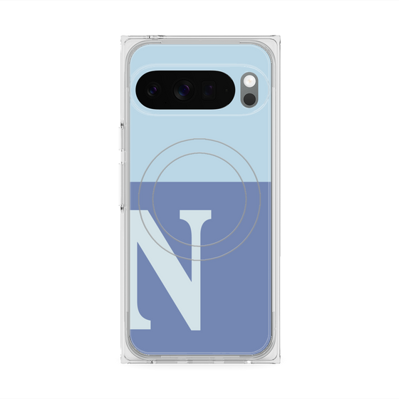 Premium Square Case with Pixelsnap［ Original - initial two tone - N blue ］