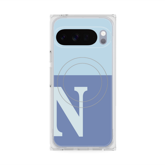 Premium Square Case with Pixelsnap［ Original - initial two tone - N blue ］