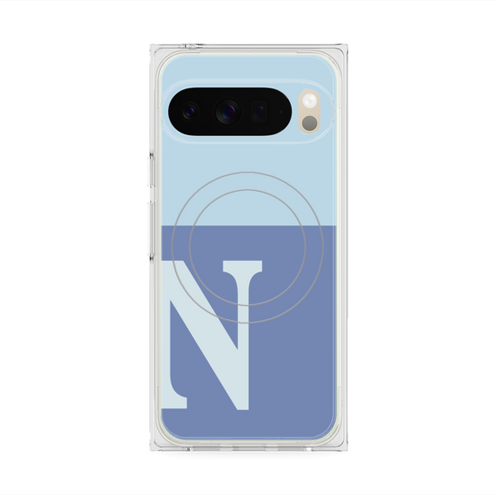 Premium Square Case with Pixelsnap［ Original - initial two tone - N blue ］